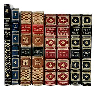 Eight Literature Books with Fine Bindings