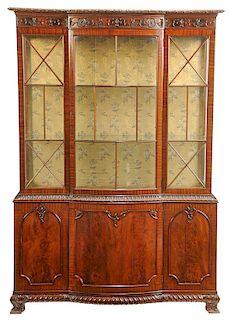 Chippendale Style Carved Mahogany Cabinet
