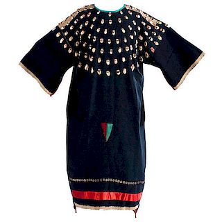 Northern Plains Wool Dress with Imitation Elk Teeth 