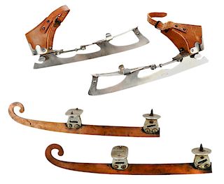 Two Pairs Steel Ice Skates