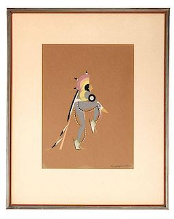 Paul J. Goodbear, Flying Eagle (Cheyenne, 1913-1954) Gouache 