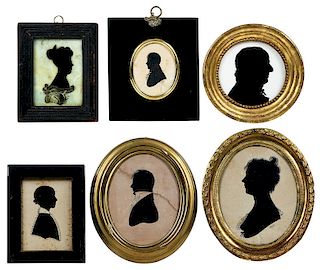 Six American Silhouette Portraits
