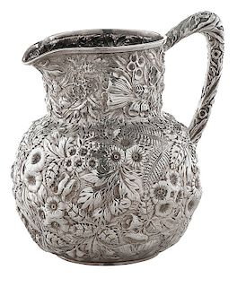 Kirk Sterling Repousse Water Pitcher