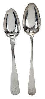 Two Charles Burnett Coin Silver Spoons