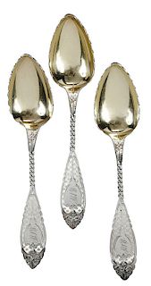Set of 12 DC Coin Silver Citrus Spoons