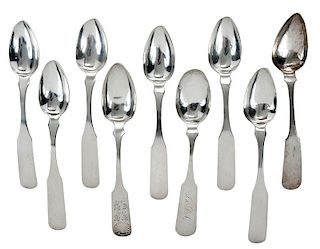 Nine Bernard Dupuy Spoons