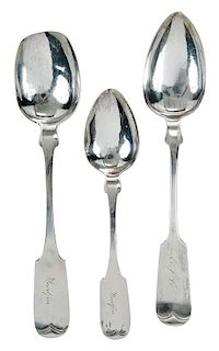 Three Leinbach Coin Silver Spoons