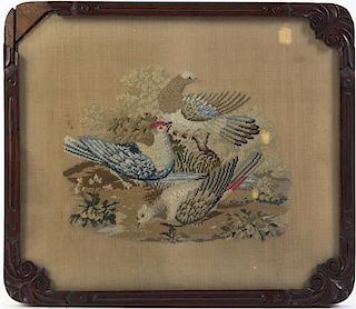 A Petit Point Panel, Height 11 1/4 x width 13 inches.