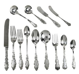Gorham Luxembourg Sterling Flatware, 59 Pieces