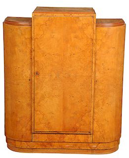 Art Deco Burlwood Veneer Cabinet