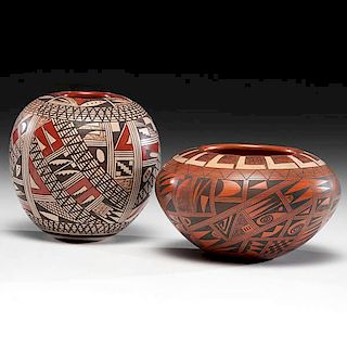 Rondina Huma (Hopi, b. 1947) Pottery Jars 