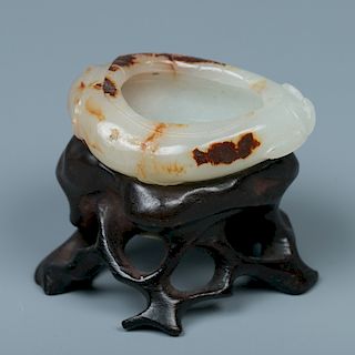 WHITE JADE WATER POT WITH STAND