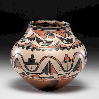 San Ildefonso Polychrome Pottery Jar 