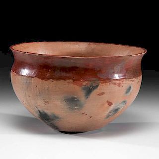 Ohkay Owingeh [San Juan] Redware Pottery Dough Bowl 
