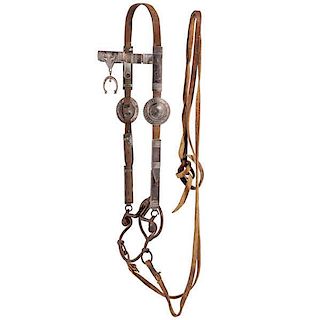 Navajo Silver Bridle with Reins 