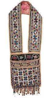Potawatomi Loom Beaded Bandolier Bag From the US Children's Museum on the 19th Century  