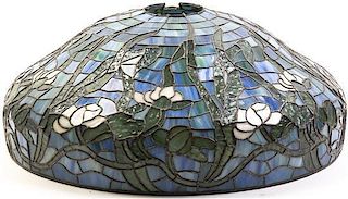 A Leaded Glass Shade, Diameter 17 5/8 inches.
