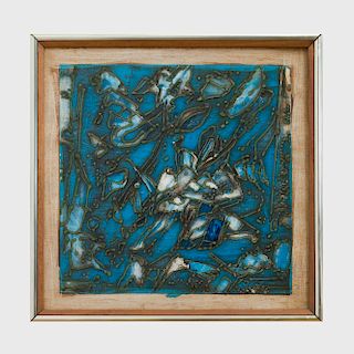 Charles Seliger (b. 1926): Untitled (Blue Composition)