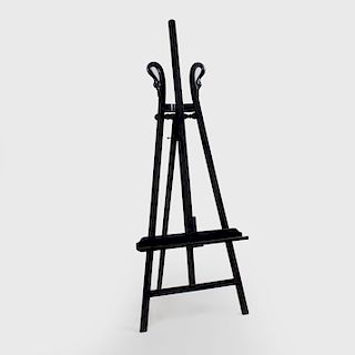 Aesthetic Style Ebonized Easel with Swan Form Supports