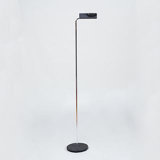 Ernesto Gismondi Chrome and Black Floor Lamp, for Artemede