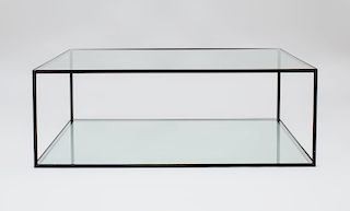 Dux Alberto Painted Metal and Glass Low Table