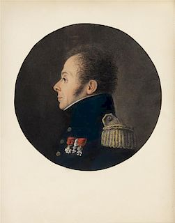 Artist Unknown, (French, 19th Century), Profile Portrait of a General