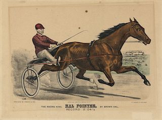 The Pacing King, HAL POINTER - Original Medium Folio Currier & Ives lithograph
