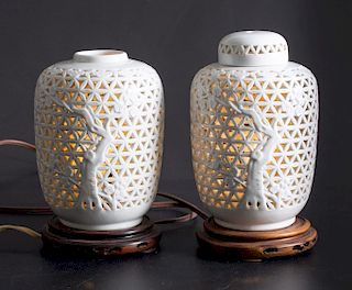 Blanc de Chine Ginger Jar Lamps