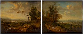A PAIR OF RHENISH LANDSCAPES BY CHRISTIAN GEORG SCHUTZ I (GERMAN 1718-1791)