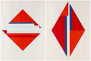 A PAIR OF SCREENPRINTS BY ILYA BOLOTOWSKY (RUSSIAN-AMERICAN 1907-1981)