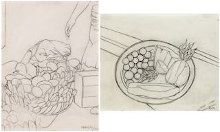 A PAIR OF DRAWINGS BY ANA MERCEDES HOYOS (COLOMBIAN 1941-2014)