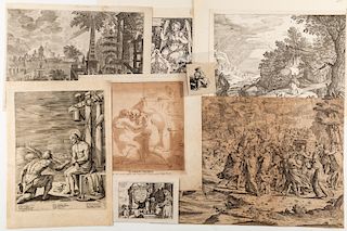 A GROUP OF EIGHT ITALIAN AND FLEMISH ENGRAVINGS AND ETCHINGS, 16TH-17TH CENTURY