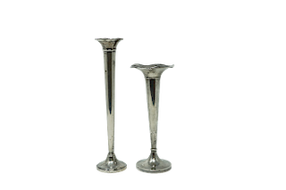  Sterling Silver Trumpet Vases