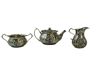 Gorham Sterling Silver  Teapot, Sugar and Creamer