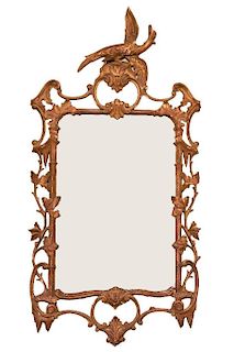 English Chippendale Style Giltwood  Mirror