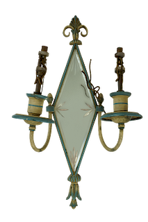 Double Lighted  Mirrored Sconce