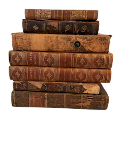   Nineteenth Century Leatherbound Books Seven