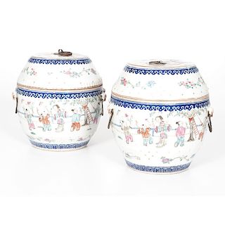 Chinese Porcelain Lidded Jars