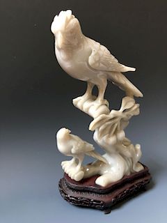 CHINESE CARVING STONE BIRD
