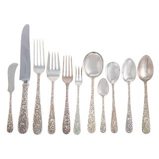 Kirk "Repousse" sterling 121-pc flatware