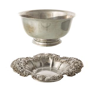 A Pair of American sterling serving bowls