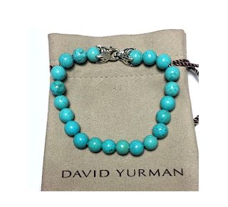 David Yurman Sterling Silver Spiritual Turquoise Beaded