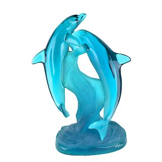 Wyland Acrylic Dolphin Group
