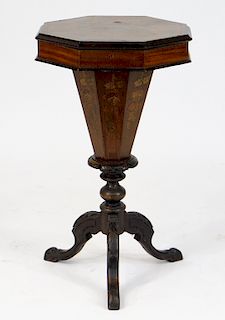 19C Victorian Mahogany Trumpet Form Sewing Stand