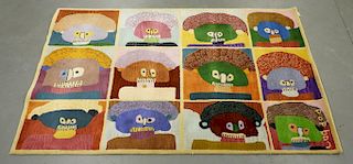 Pablo Calderon Contemporary Folk Art Wool Carpet