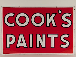 Cook's Paints DSP Country Advertising Enamel Sign