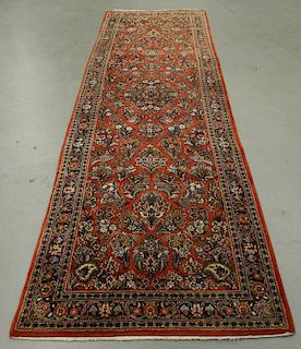 Antique Persian Red Sarouk Carpet Rug Runner