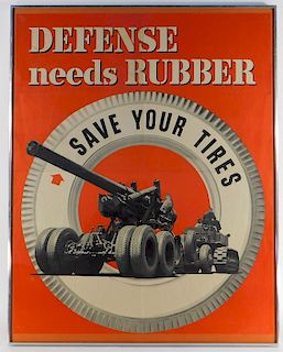 WWll Homefront Defense Needs Rubber Poster
