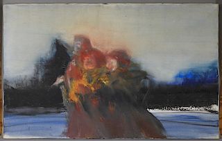 Norman Rubington O/C Modernist Abstract Painting