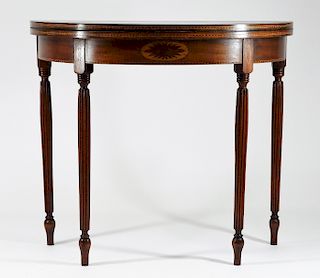 American Federal Style Sheraton Card Table